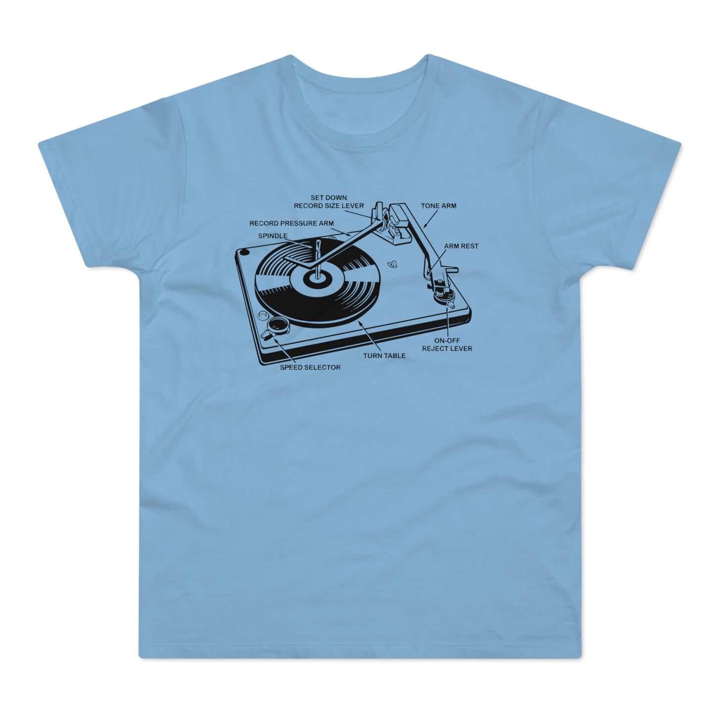 Vinyl Record Player Turntable T Shirt (Poids Standard)
