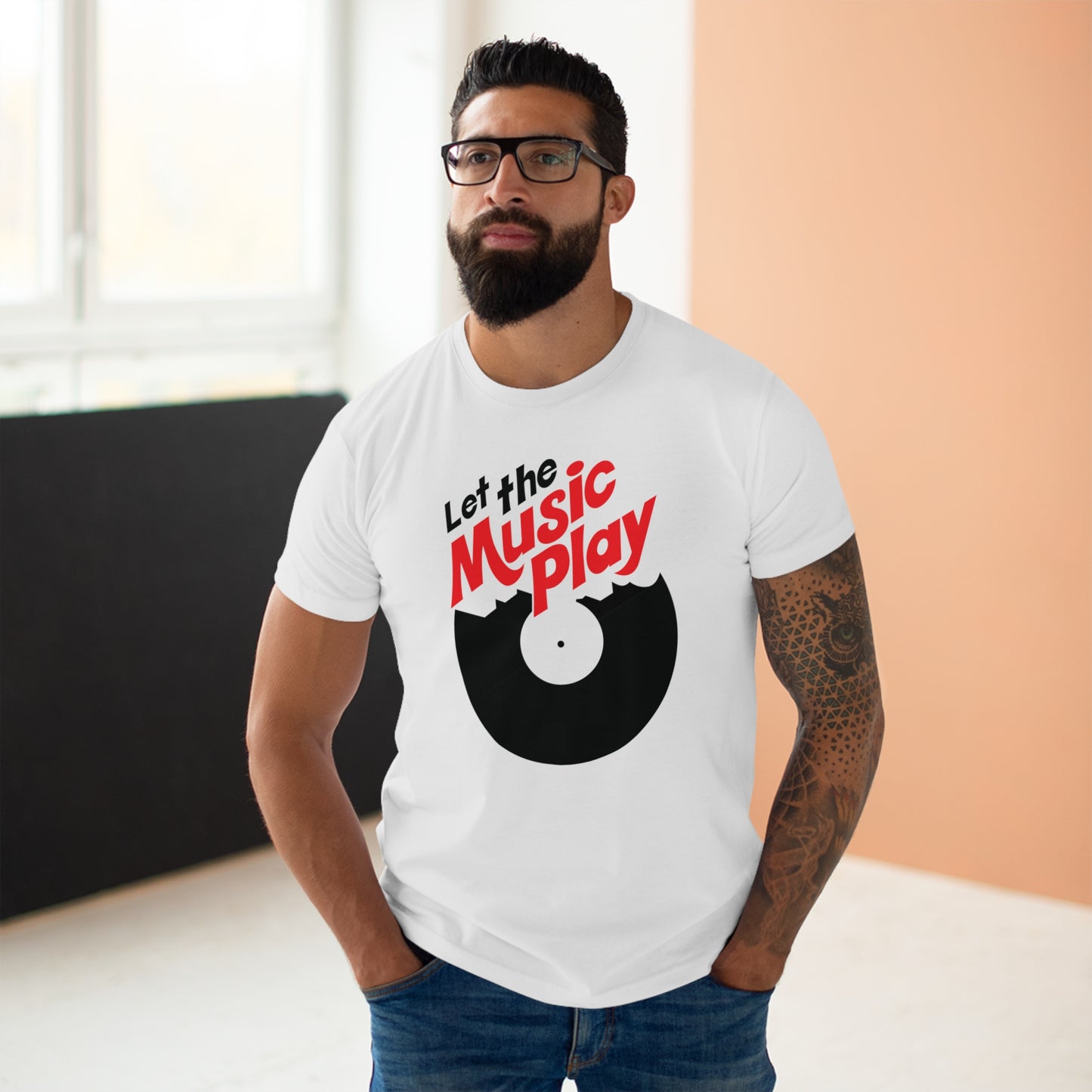 Let The Music Play T Shirt (Poids Standard)