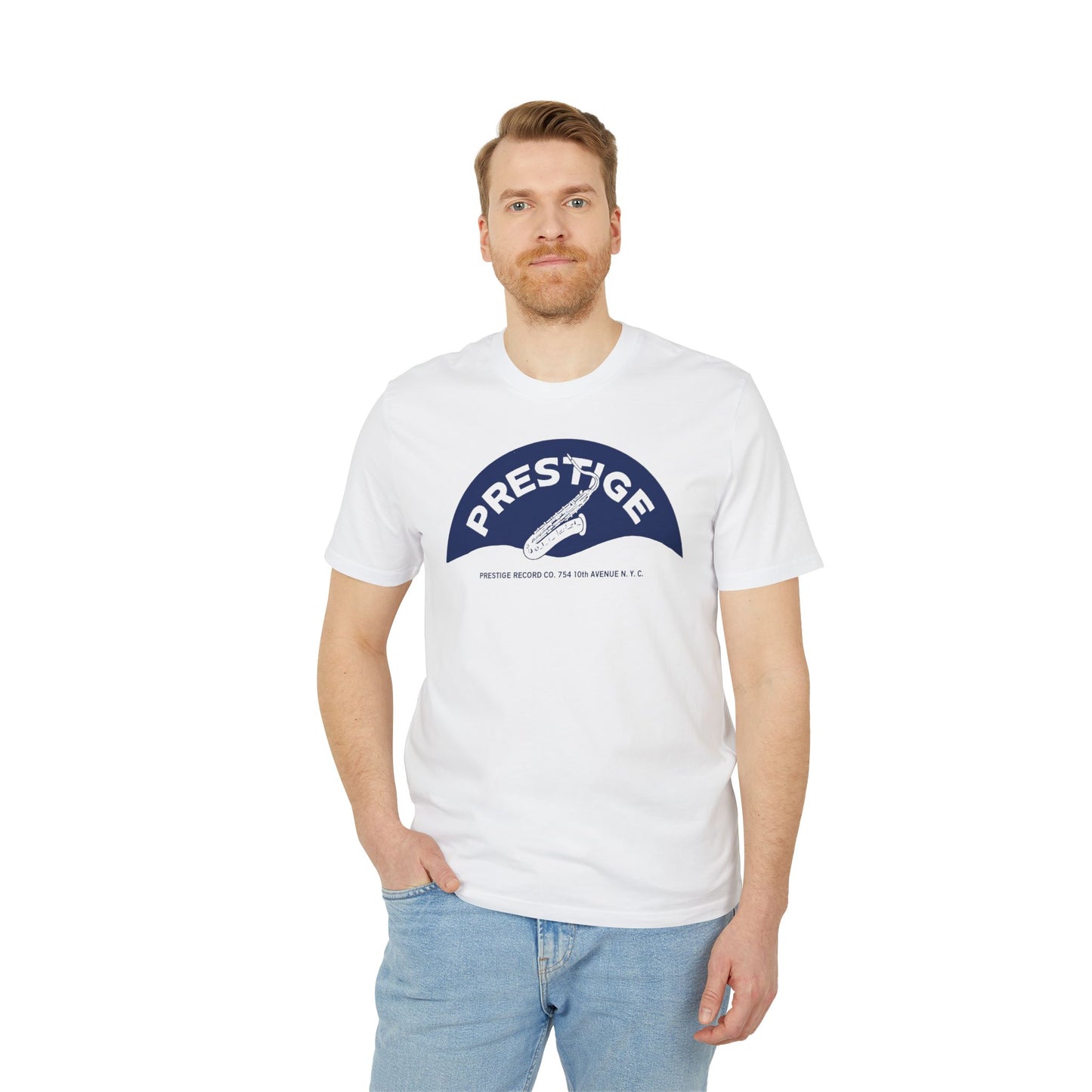 Prestige Records T Shirt (Coton Bio Premium) Saxophone Design