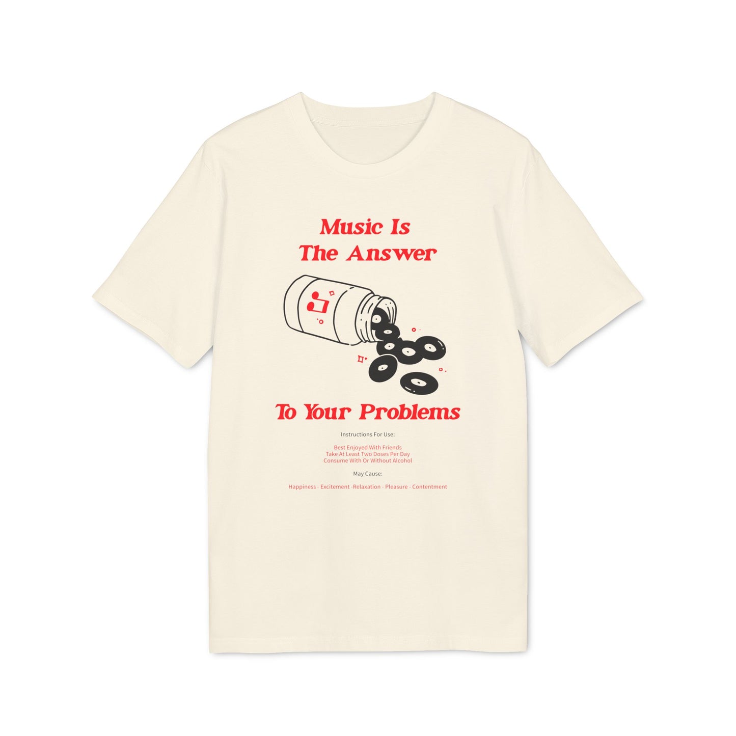 Music Is The Answer T Shirt (Coton Bio Premium)