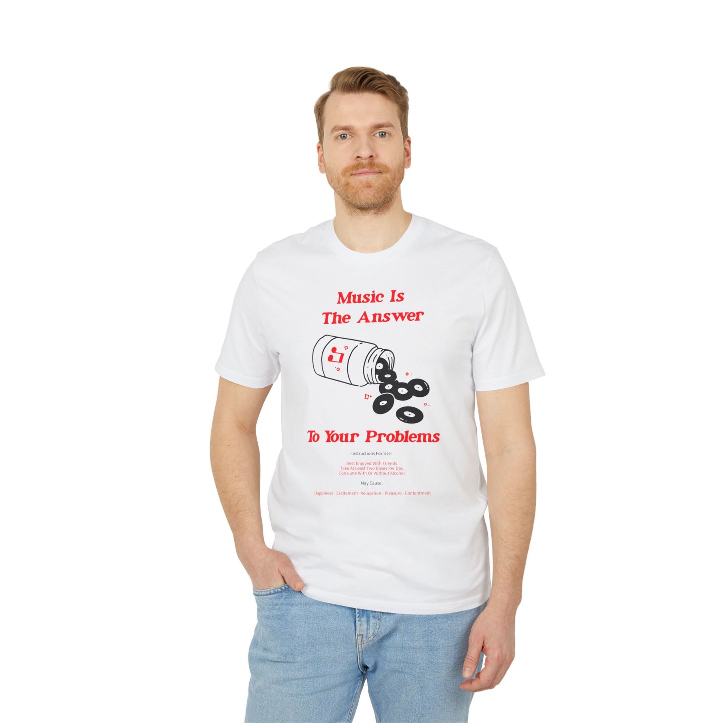 Music Is The Answer T Shirt (Coton Bio Premium)