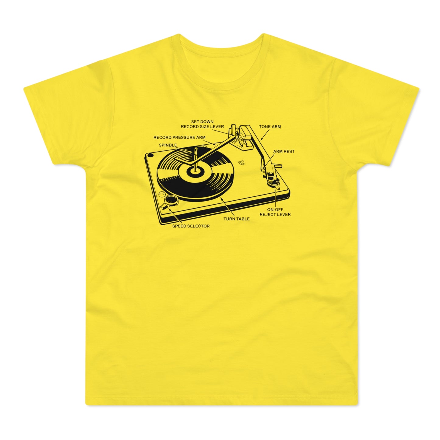 Vinyl Record Player Turntable T Shirt (Poids Standard)