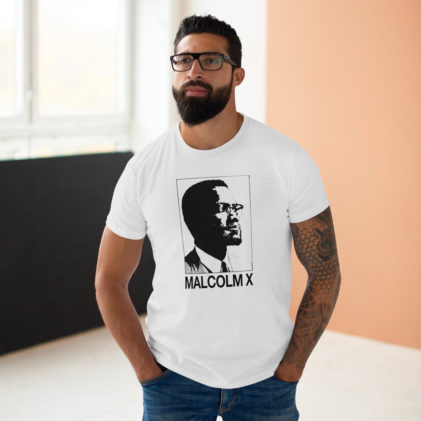 Malcolm X T Shirt (Poids Standard)