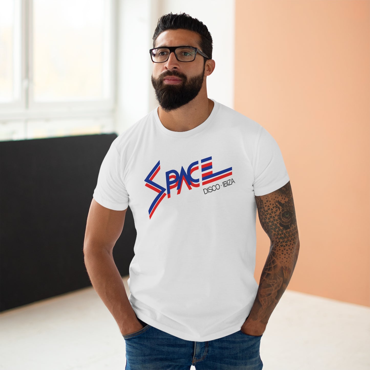 Space Disco Ibiza '87 T Shirt (Poids Standard)