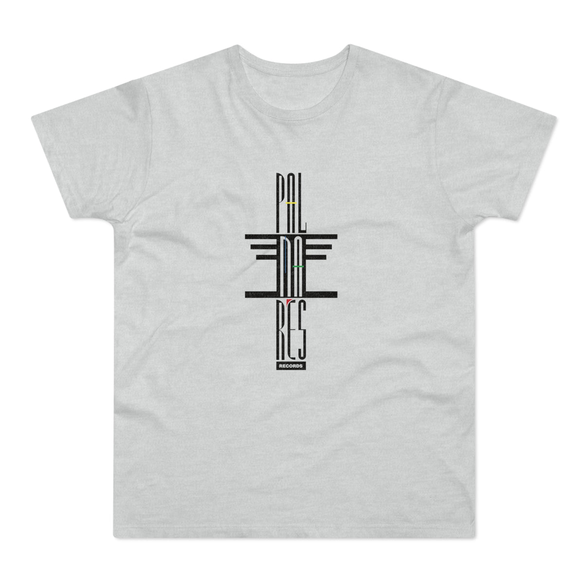 Light gray t-shirt with black text logo reading "PAL DRECS RECORDS".