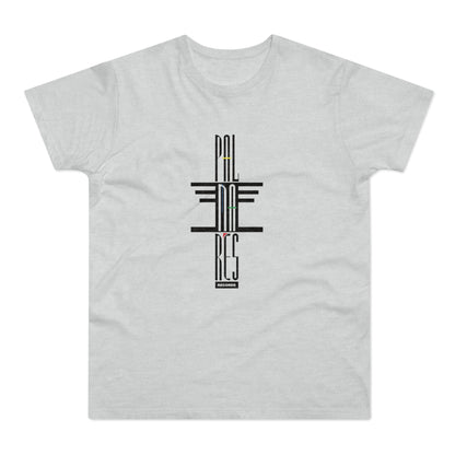 Light gray t-shirt with black text logo reading "PAL DRECS RECORDS".