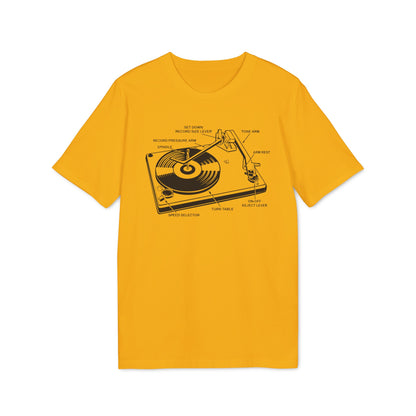 Vinyl Record Player Turntable T Shirt (Coton Bio Premium)