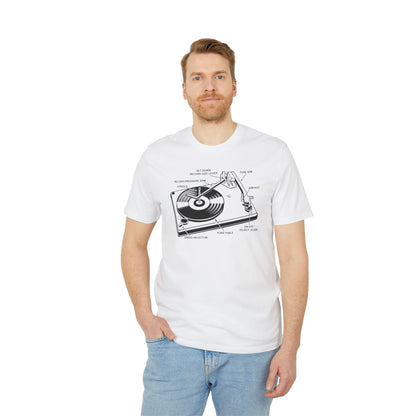 Vinyl Record Player Turntable T Shirt (Coton Bio Premium)