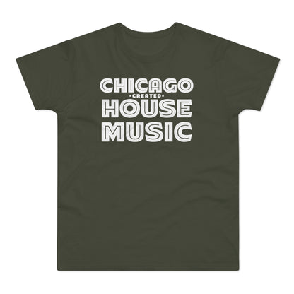 Chicago Created House Music T Shirt (Poids Standard)