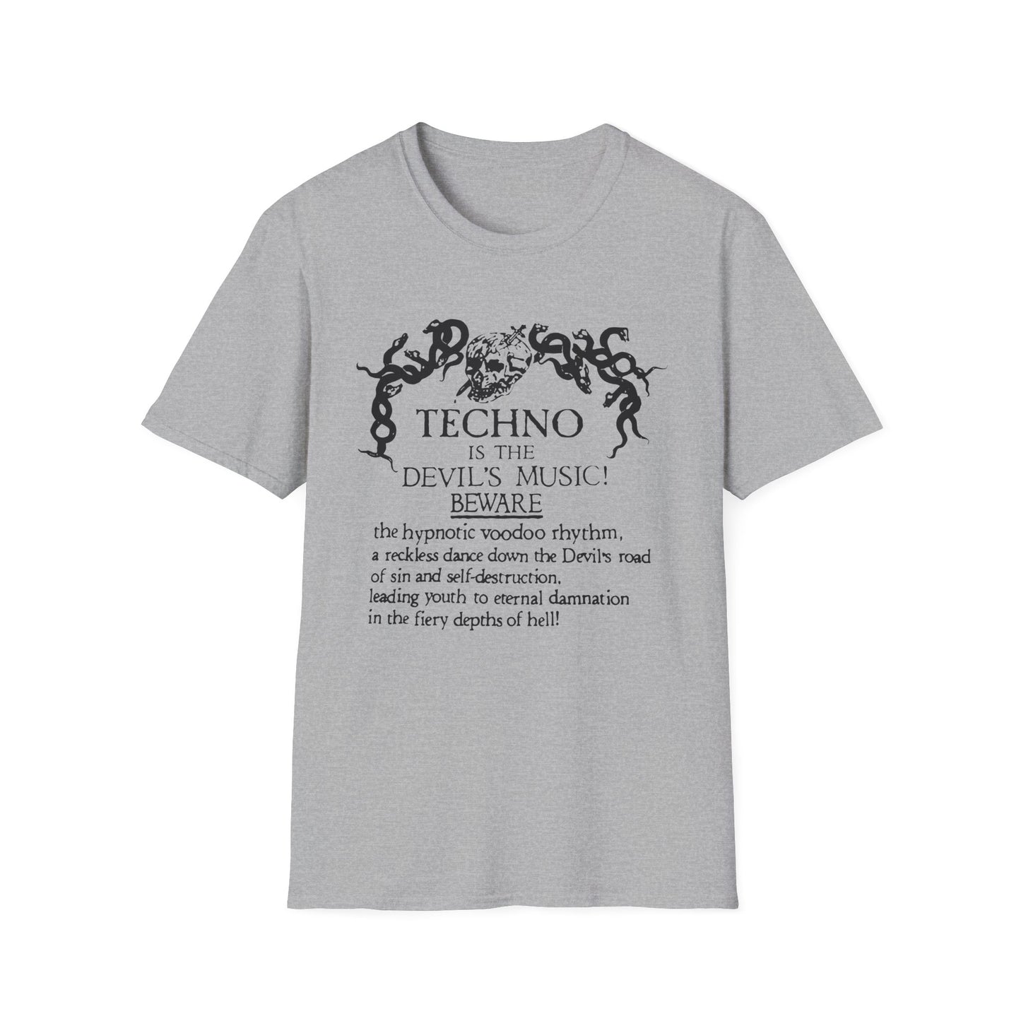 Techno is The Devil's Music T Shirt - Léger