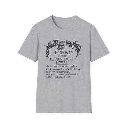 Techno is The Devil's Music T Shirt - Léger