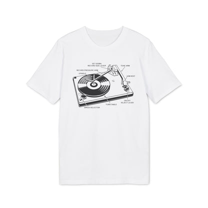 Vinyl Record Player Turntable T Shirt (Coton Bio Premium)