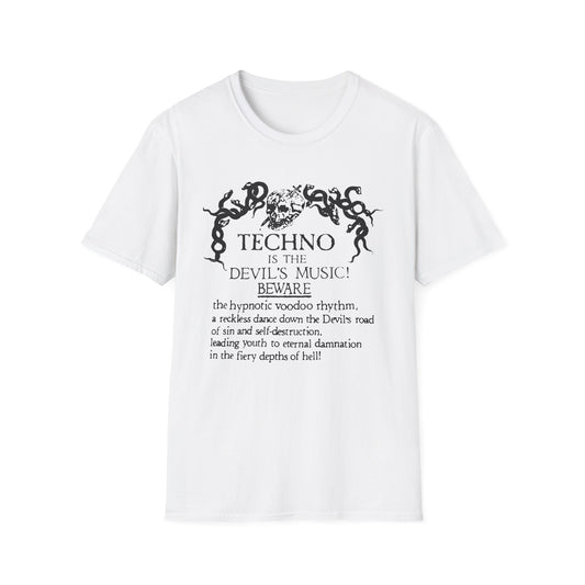 Techno is The Devil's Music T Shirt (M) | DEADSTOCK | DERNIÈRE PIÈCE | -50 %