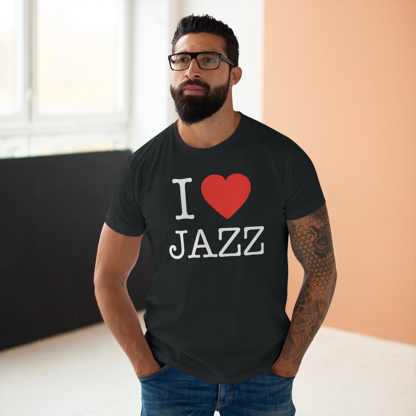 I Love Jazz T Shirt (Poids Standard)