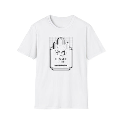 White t-shirt with "Howard Stein Presents at the Academy of Music" graphic.
