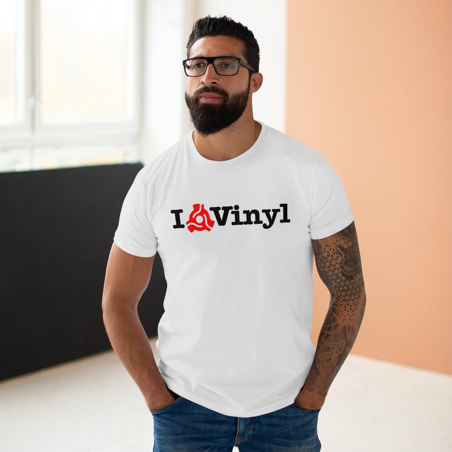 I Love Vinyl T Shirt (Poids Standard)