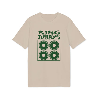 T-shirt with green "King Tubby's" text above four speaker graphic.