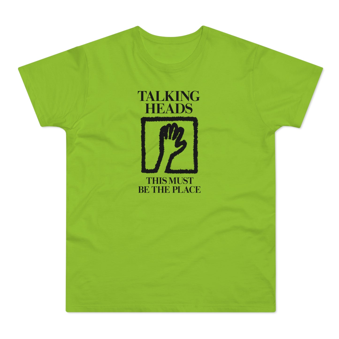 Talking Heads This Must Be The Place t-shirt with hand graphic.