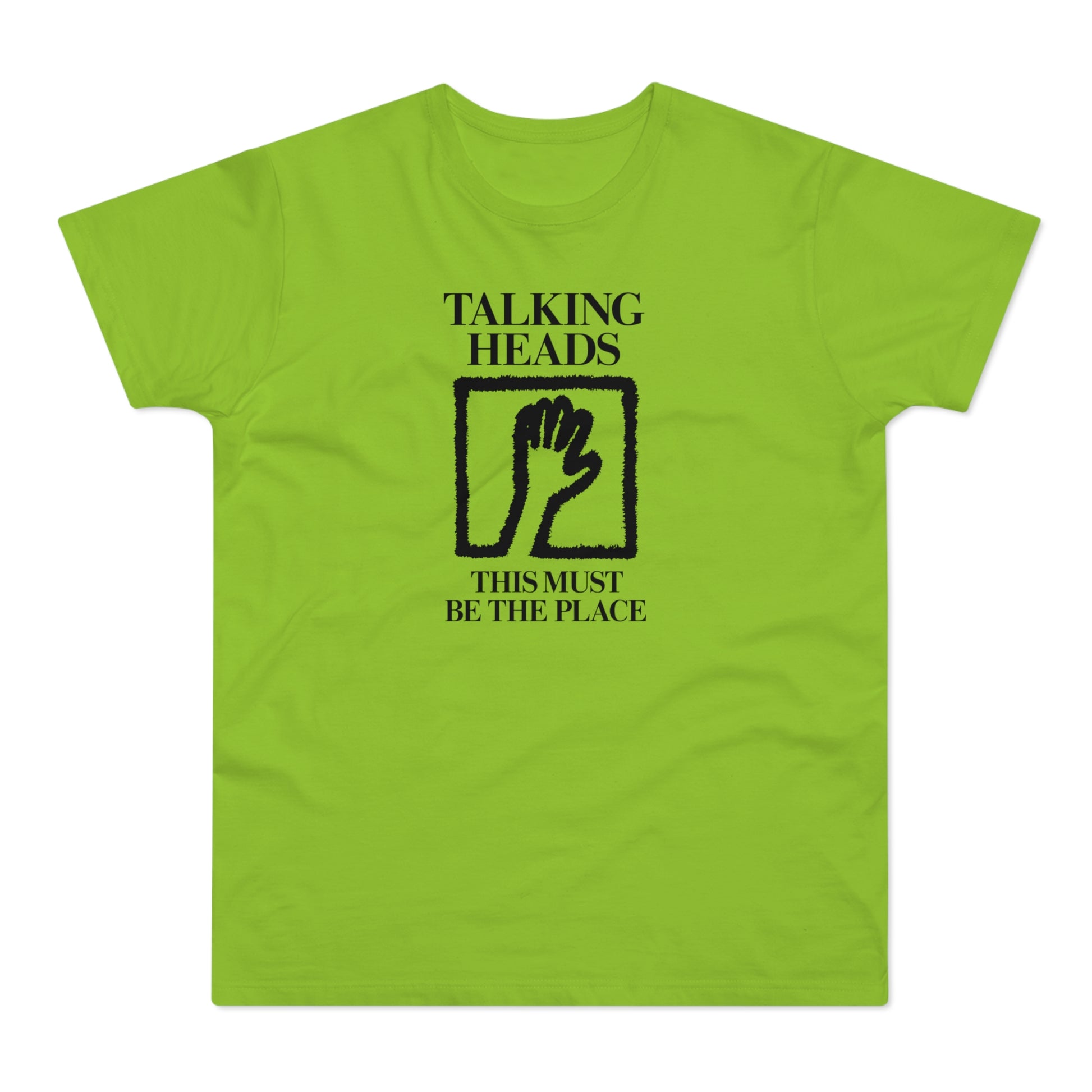 Talking Heads This Must Be The Place t-shirt with hand graphic.