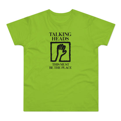 Talking Heads This Must Be The Place t-shirt with hand graphic.