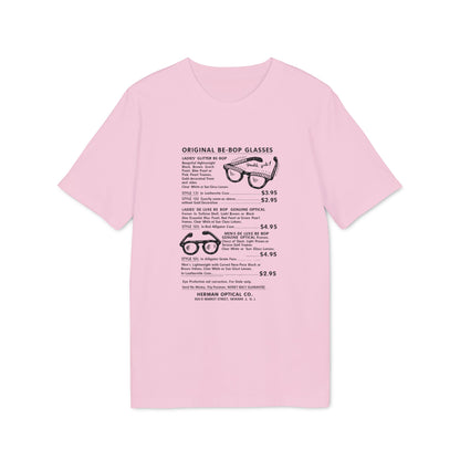 Original Be-Bop Glasses for men and women with illustrations and pricing.
