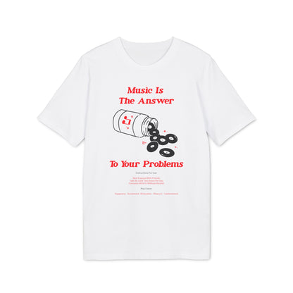 Music Is The Answer T Shirt (Coton Bio Premium)