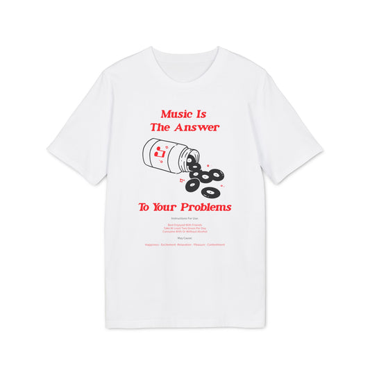Music Is The Answer T Shirt (Coton Bio Premium)