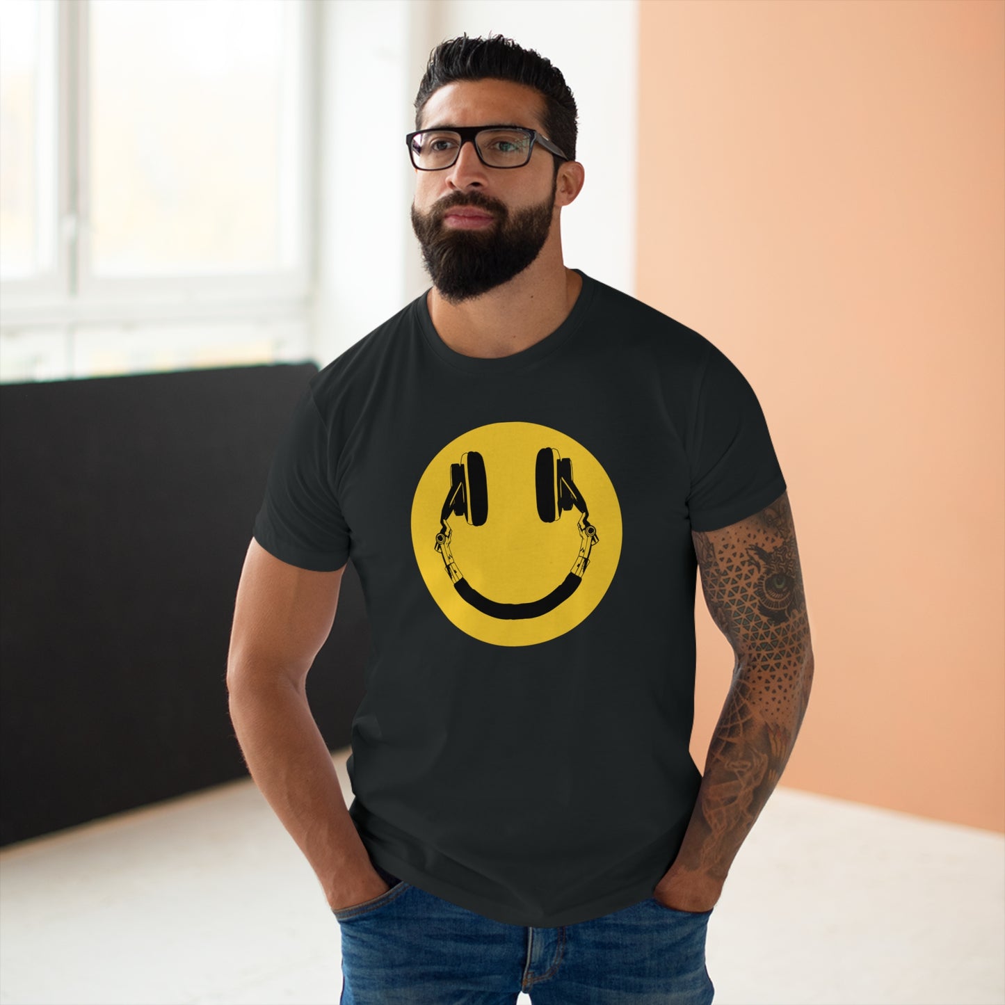 Smiley Acid House T Shirt (Poids Standard)