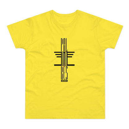 Yellow t-shirt with black "PAL DNA RES" logo and "RECORDS" text.