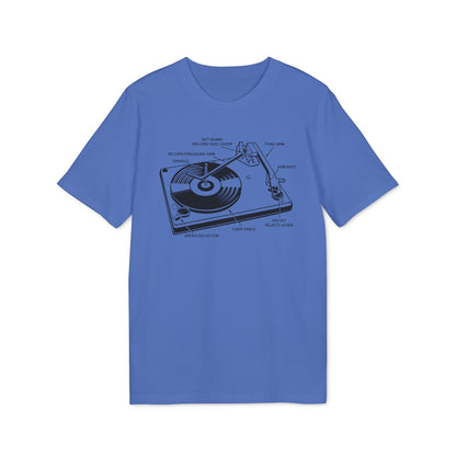 Vinyl Record Player Turntable T Shirt (Coton Bio Premium)