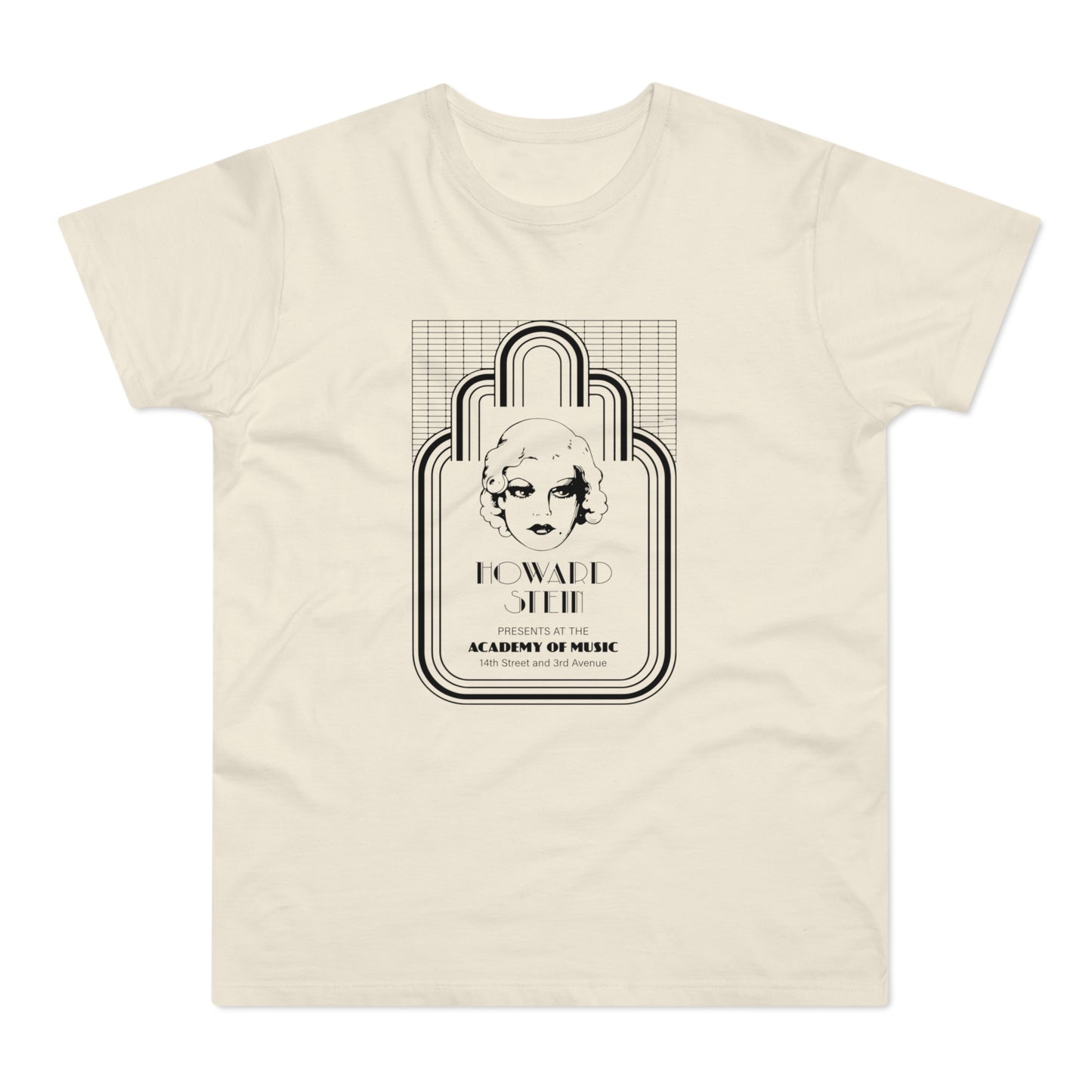 Howard Stein presents at the Academy of Music graphic on a cream t-shirt.