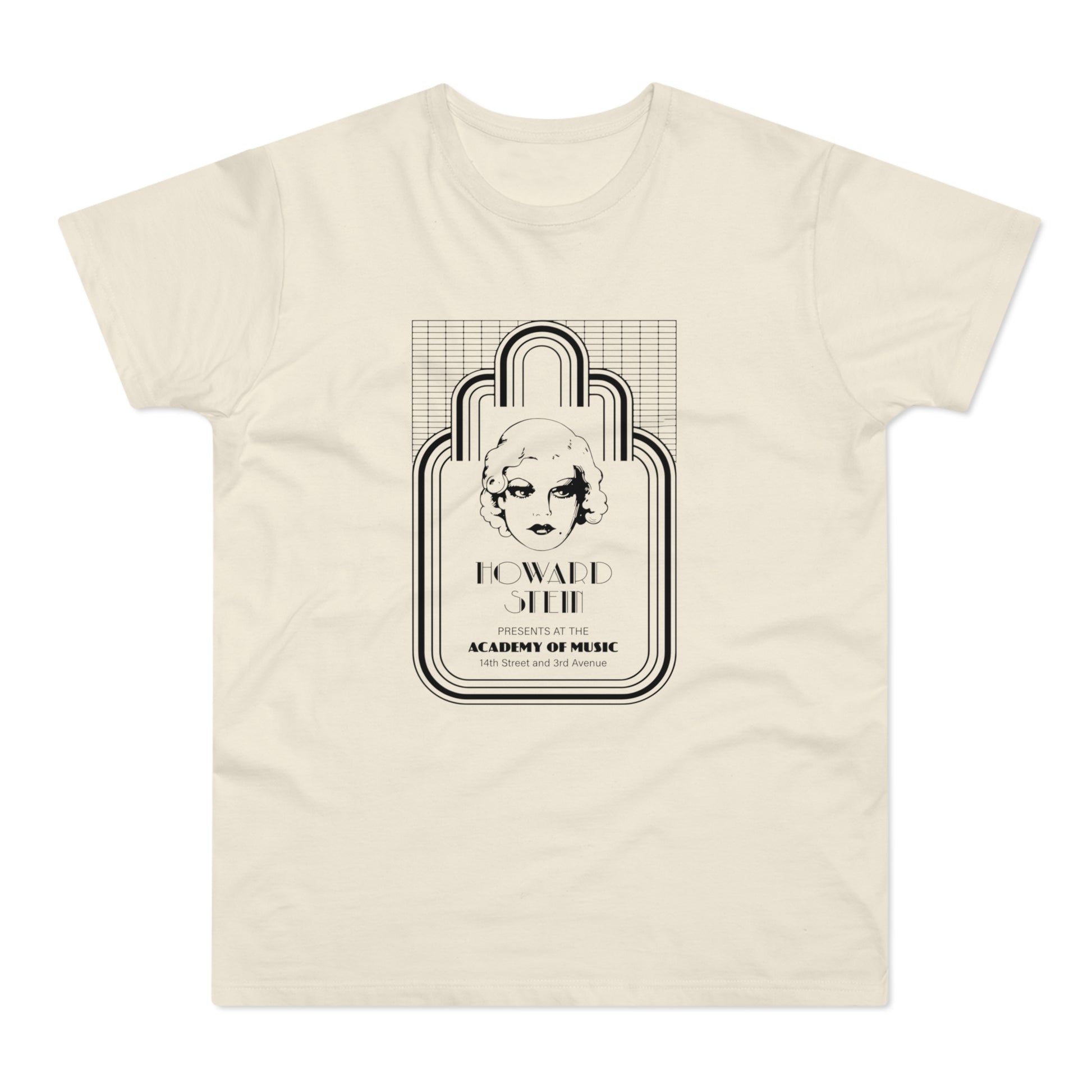 Howard Stein presents at the Academy of Music graphic on a cream t-shirt.