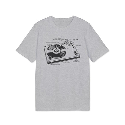 Vinyl Record Player Turntable T Shirt (Coton Bio Premium)