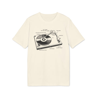 Vinyl Record Player Turntable T Shirt (Coton Bio Premium)