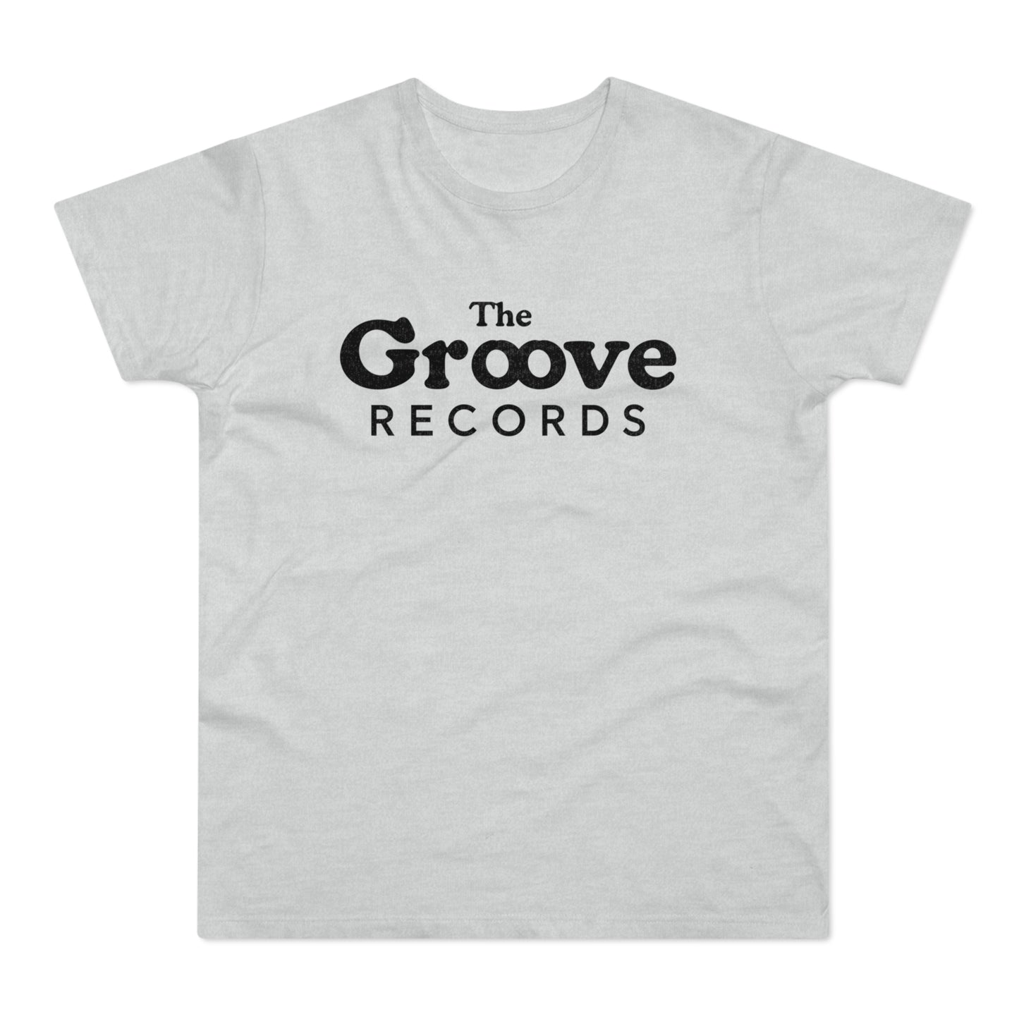 Light grey t-shirt with "The Groove Records" logo in black text.