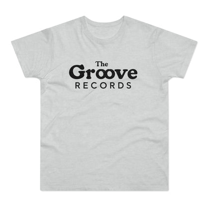 Light grey t-shirt with "The Groove Records" logo in black text.