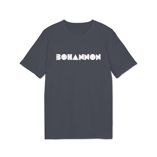 A dark gray short-sleeved t-shirt features the white text "BOHANNON" centered across the chest.