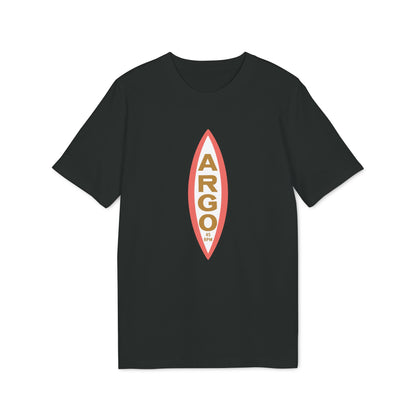 Black t-shirt with an oval graphic containing the word ARGO and 45 RPM.