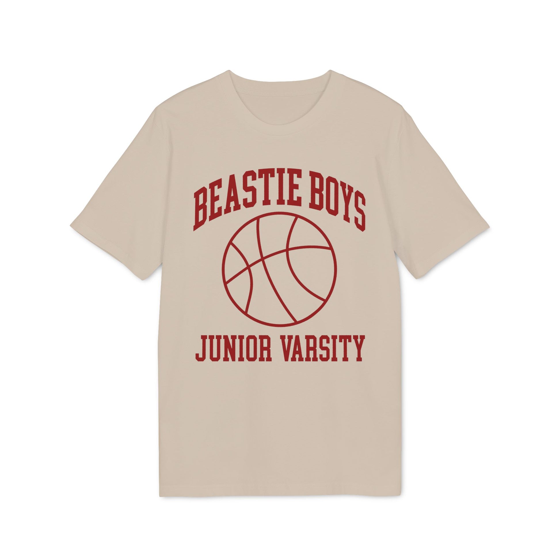 Beastie Boys Junior Varsity graphic t-shirt in tan.