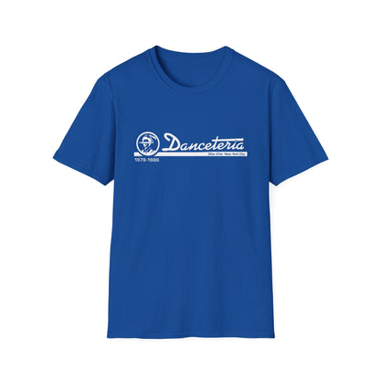 Blue t-shirt with Danceteria logo, 30w 21st New York City, 1979-1986.