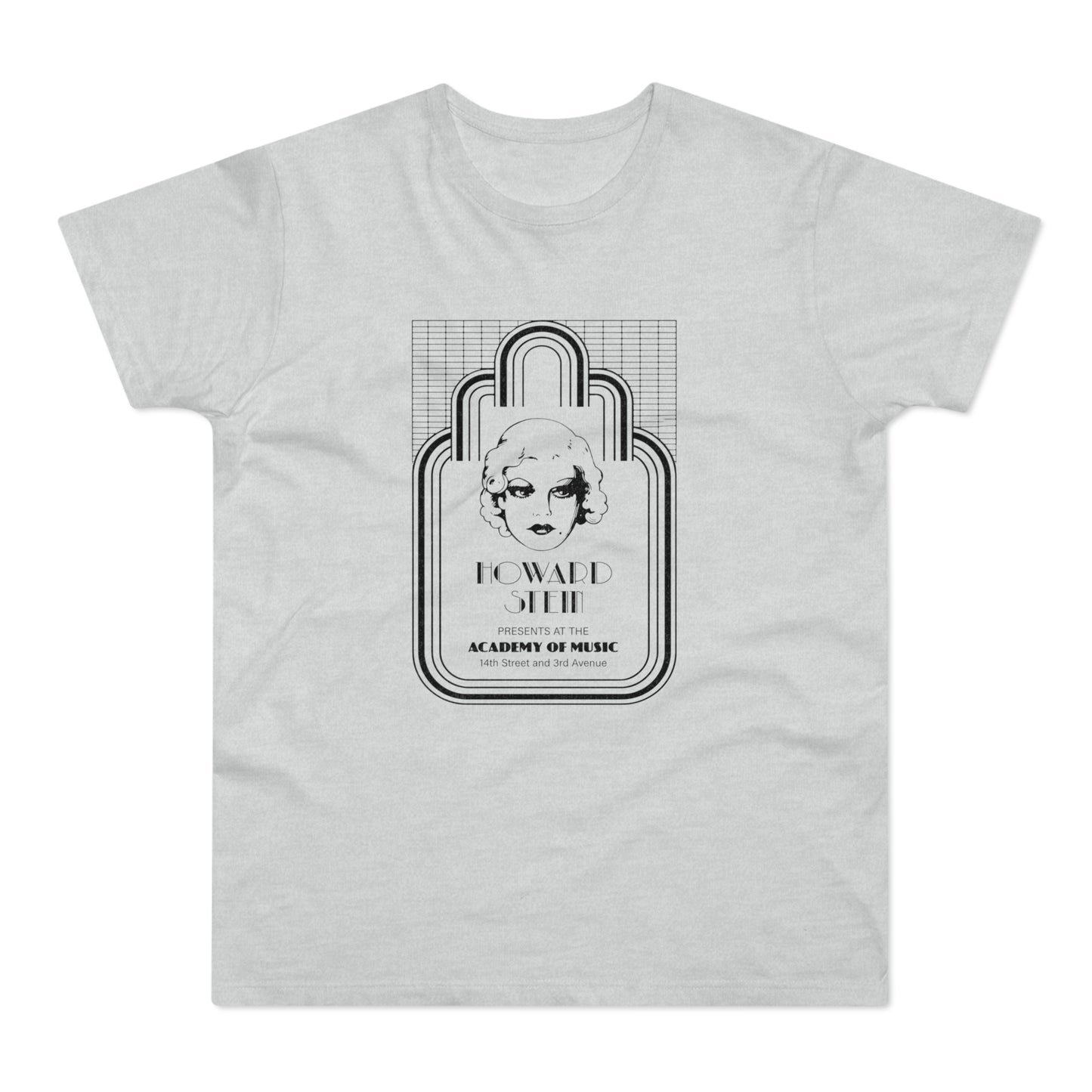 Howard Stein presents at the Academy of Music, 14th St and 3rd Ave on gray shirt.