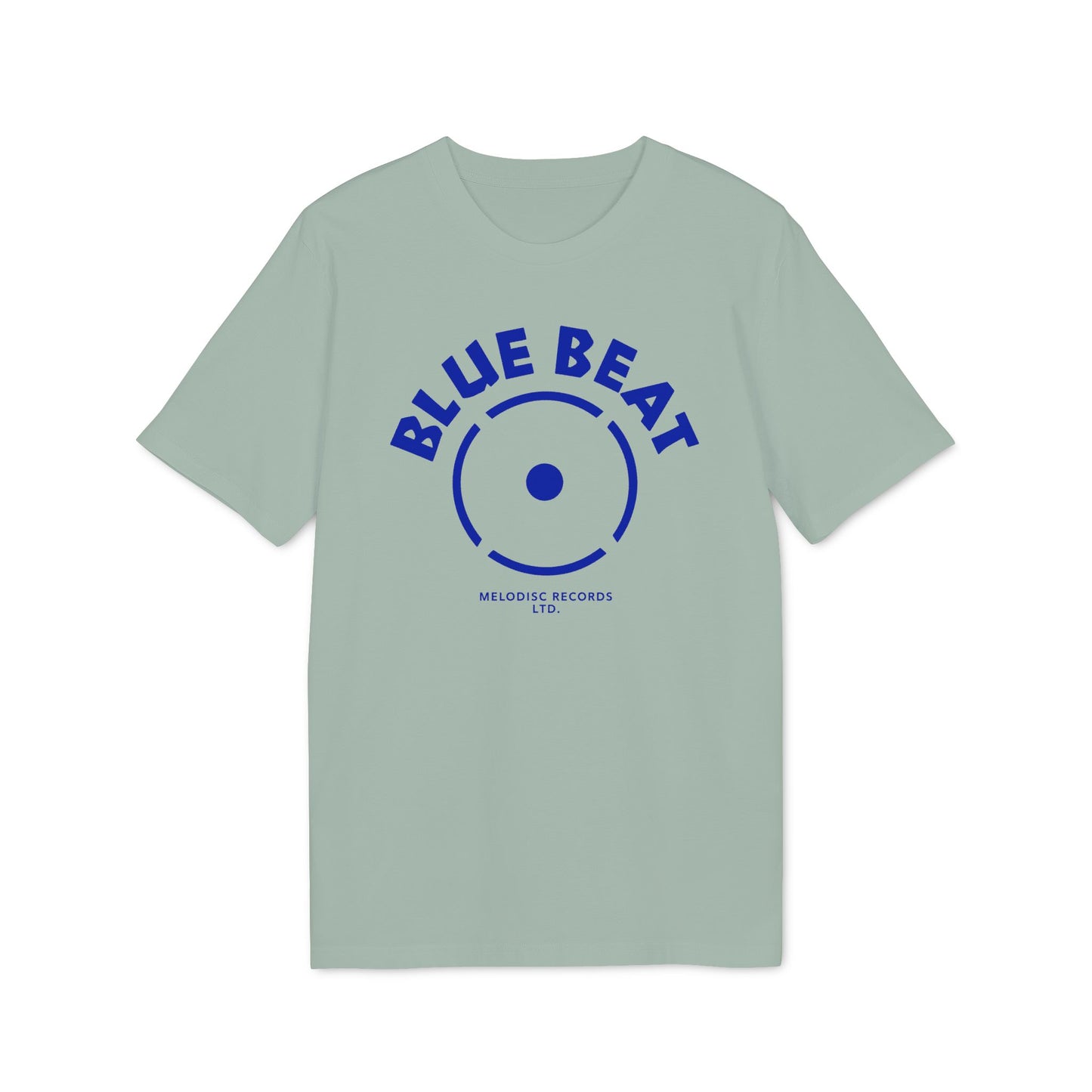 Green t-shirt with blue "BLUE BEAT" text and "MELODISC RECORDS LTD." label.