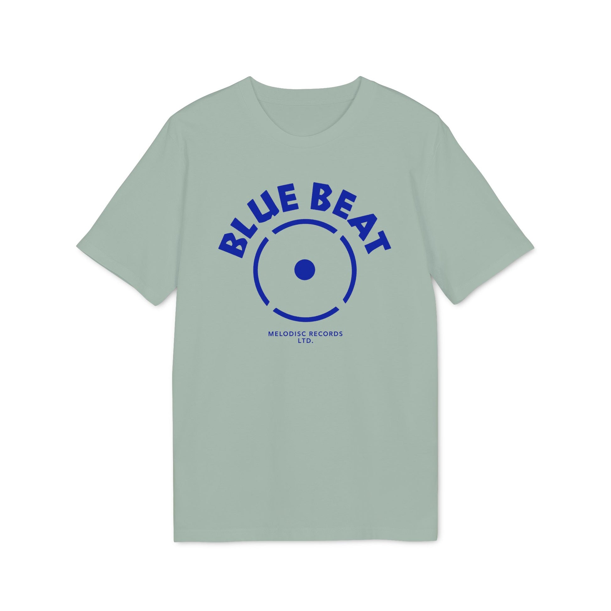 Green t-shirt with blue "BLUE BEAT" text and "MELODISC RECORDS LTD." label.