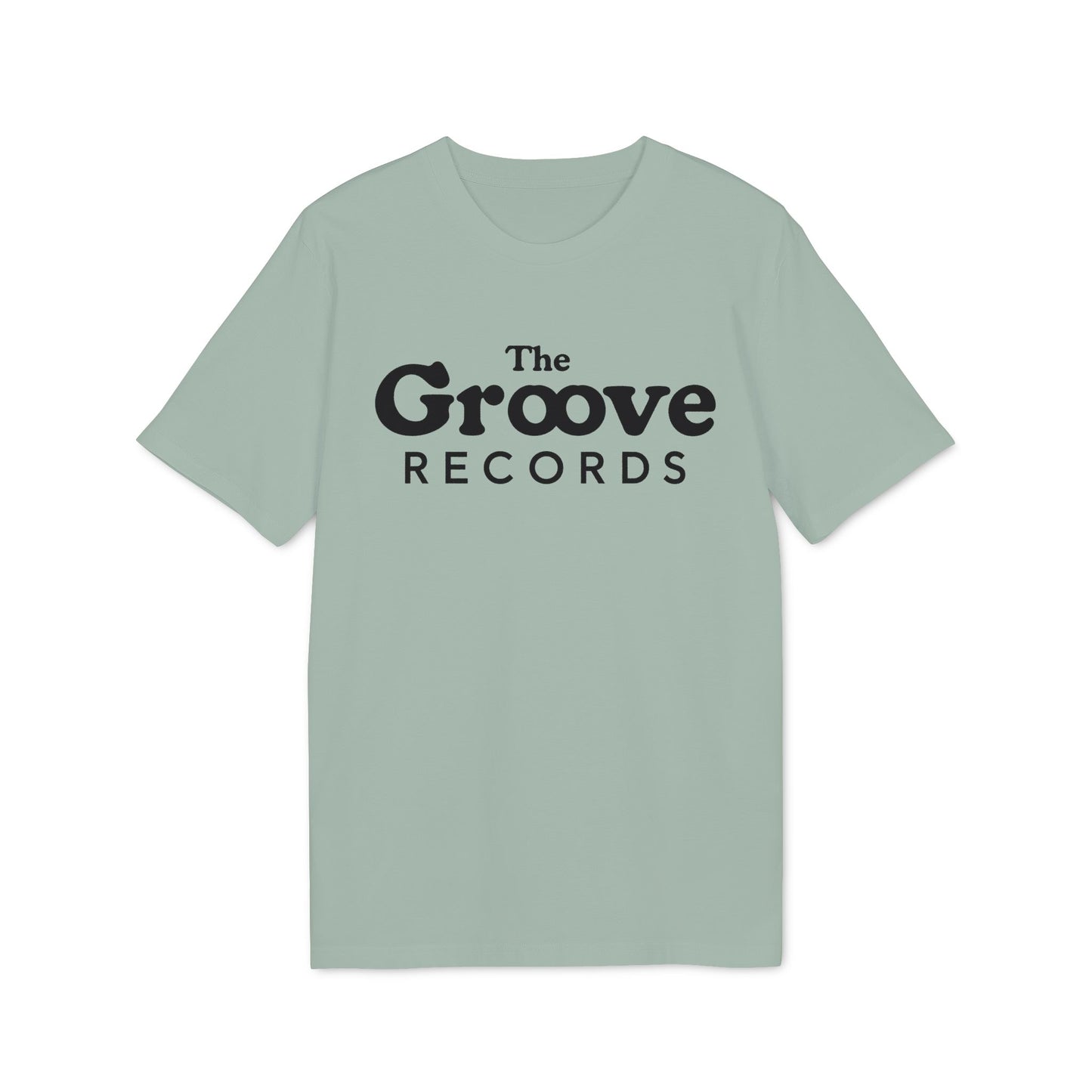 Light green t-shirt with black "The Groove Records" text logo.