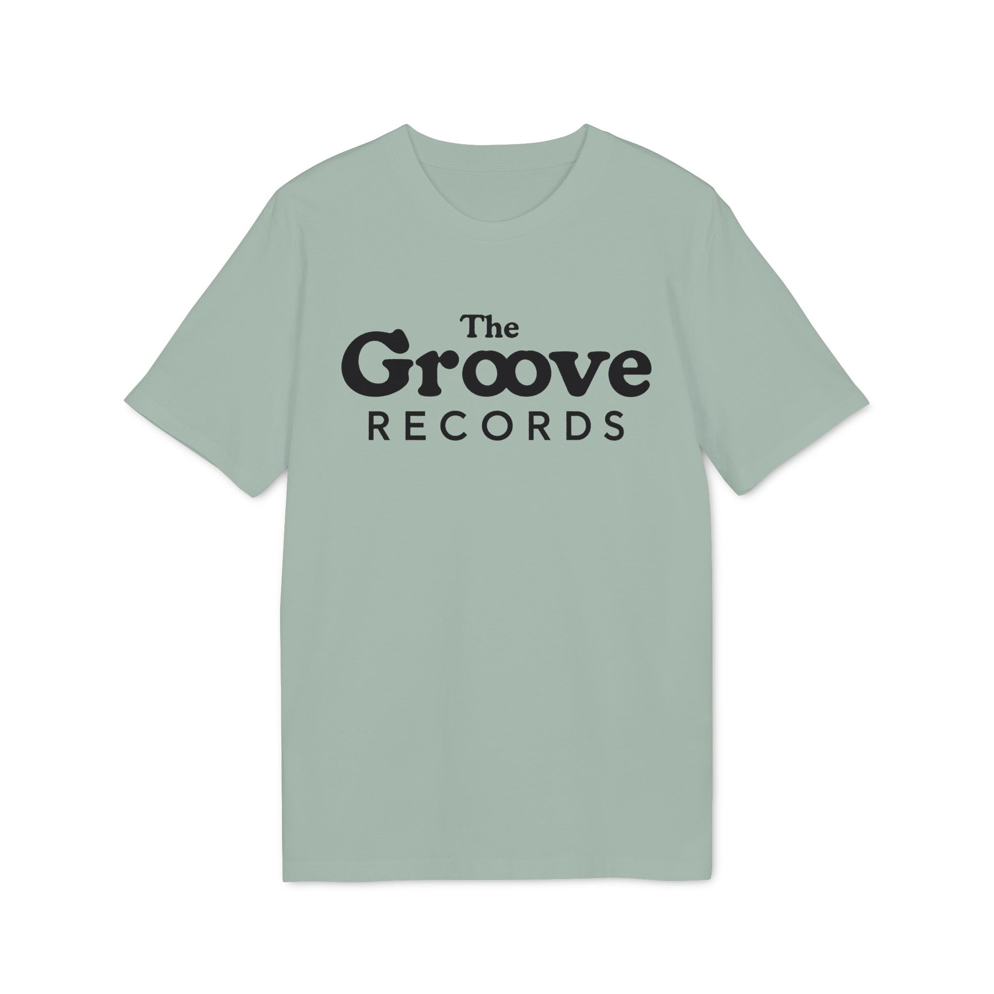 Light green t-shirt with black "The Groove Records" text logo.