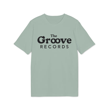 Light green t-shirt with black "The Groove Records" text logo.