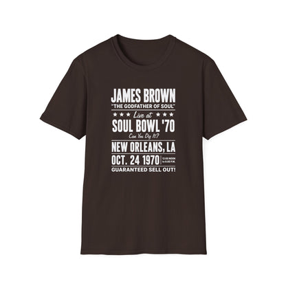 James Brown Soul Bowl '70 New Orleans Oct 24 1970 shirt.