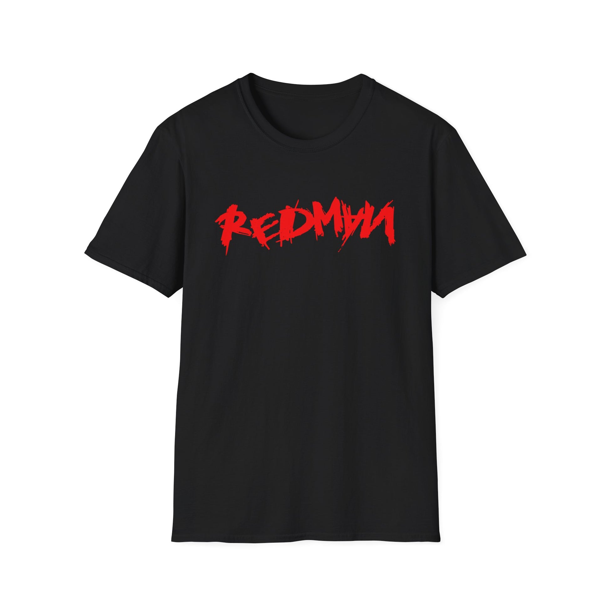 Black t-shirt with red, stylized "REDMAN" text logo.