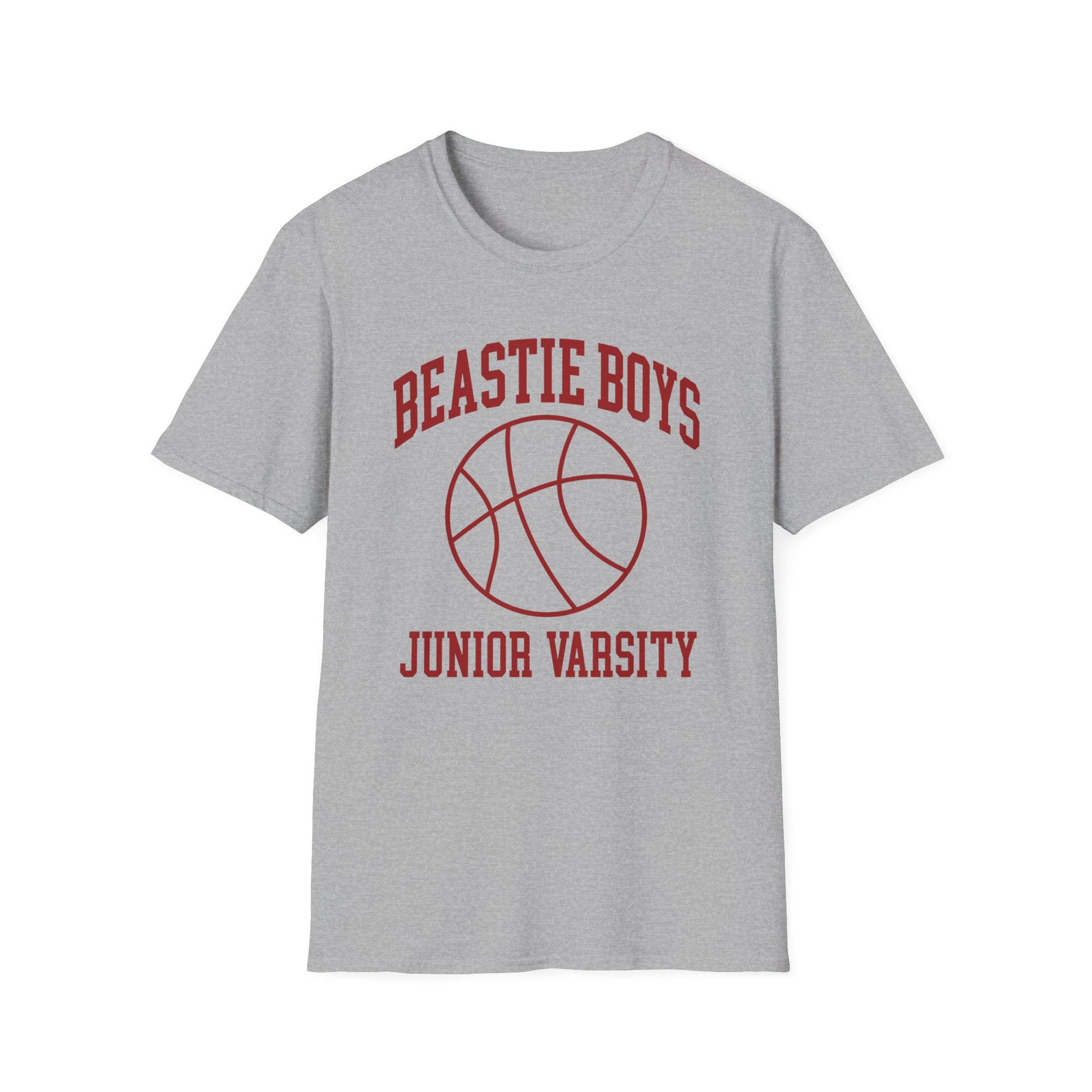 Grey t-shirt with "Junior Varsity" and basketball graphic.