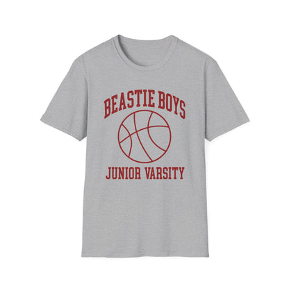 Grey t-shirt with "Junior Varsity" and basketball graphic.